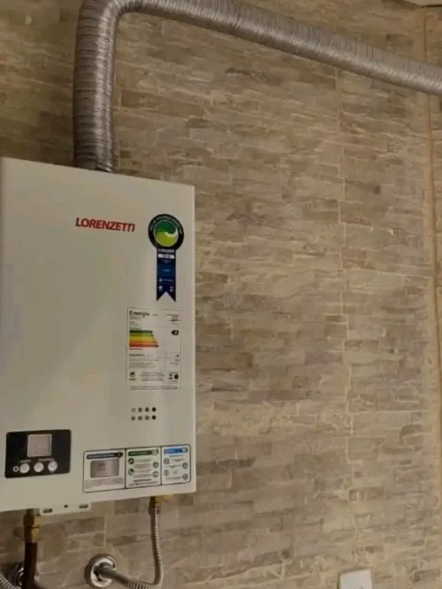 Aquecedor a gás Lorenzetti digital instalado pela Configás